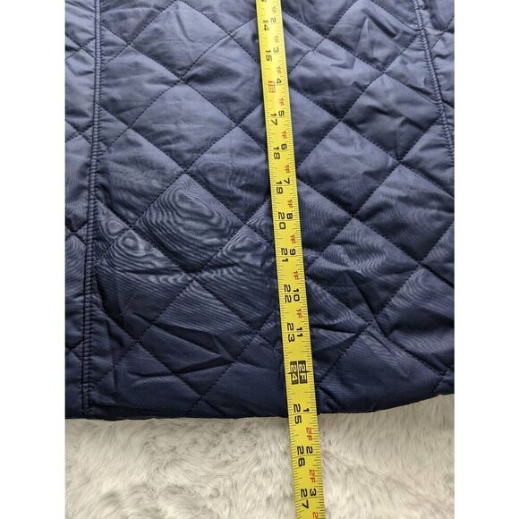 Columbia Navy Copper Crest II Long Jacket Hooded Plush Fleece Lined Sz M Medium - Picture 8 of 8